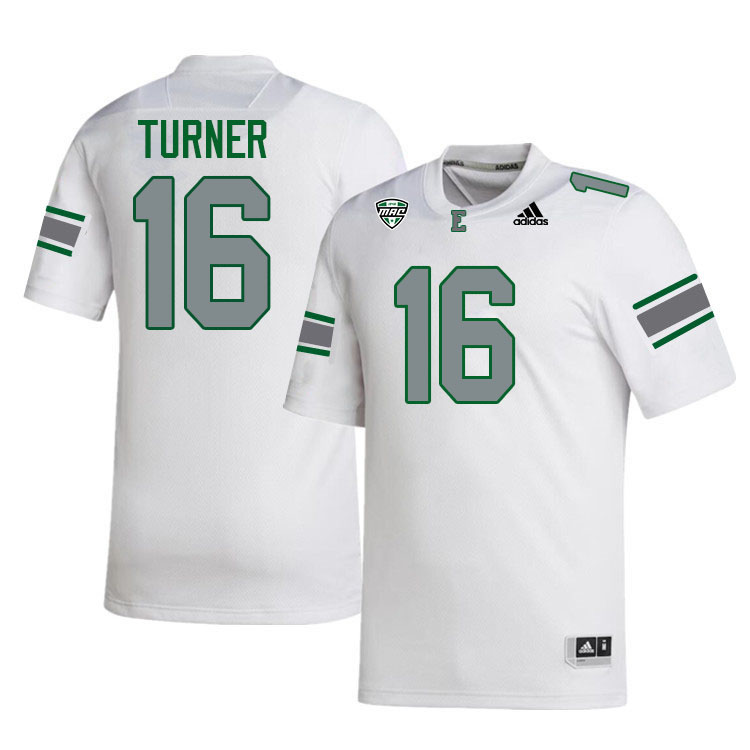 Eastern Michigan Eagles #16 Caleb Turner College Football Jerseys Stitched-White